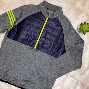 Adidas | Men's Grey Pullover Quarterzip Medium